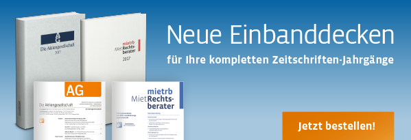 Neue Einbanddecken für Ihre Fachzeitschrift. Jetzt bestellen!