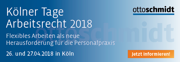 Kölner Tage Arbeitsrecht - 26.-27.-04.2018